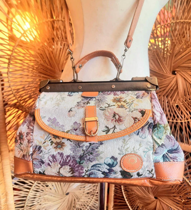 Vintage Tapestry Gladstone Shoulder Bag - Yatva