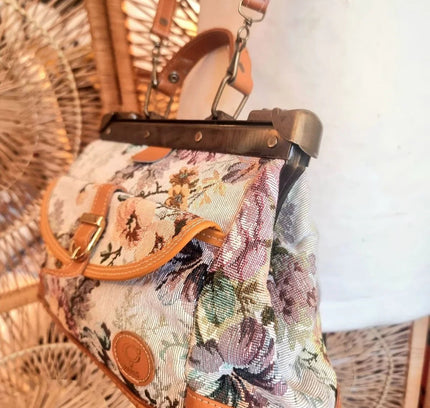 Vintage Tapestry Gladstone Shoulder Bag - Yatva