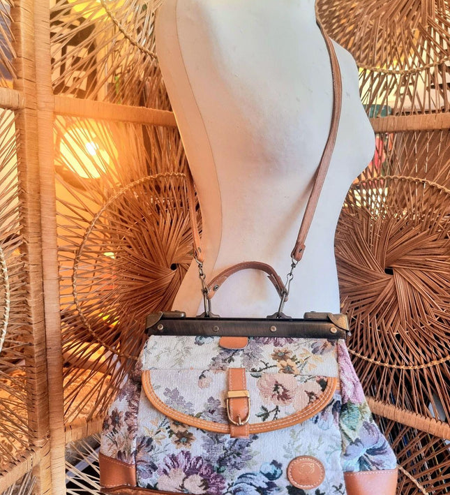 Vintage Tapestry Gladstone Shoulder Bag - Yatva