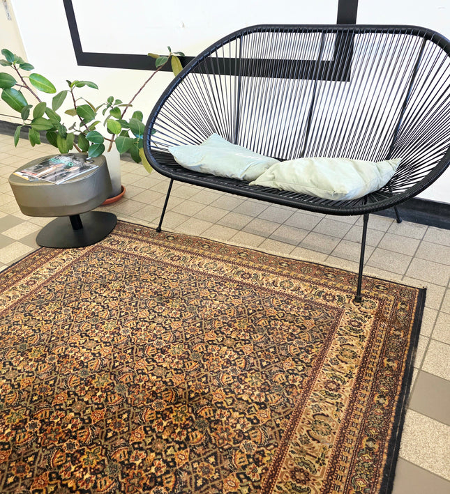 Vintage Tapisift "Bagdad" Wool Area Rug – Mid-Century French Woven Persian Tabriz Style (170cm x 242cm) - Yatva
