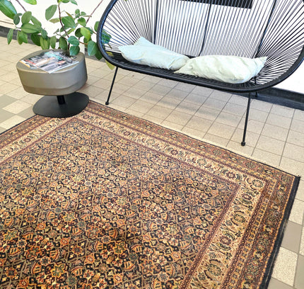 Vintage Tapisift "Bagdad" Wool Area Rug – Mid-Century French Woven Persian Tabriz Style (170cm x 242cm) - Yatva