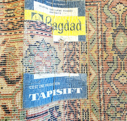 Vintage Tapisift "Bagdad" Wool Area Rug – Mid-Century French Woven Persian Tabriz Style (170cm x 242cm) - Yatva