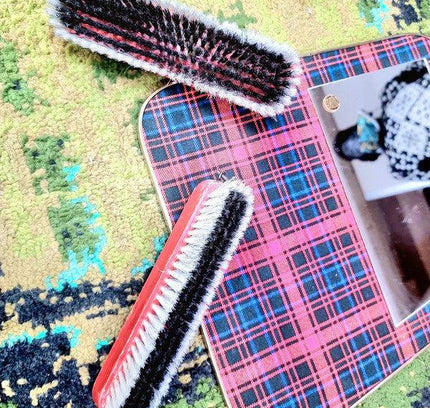 Vintage Tartan Bowin Mirror and Brush - Yatva