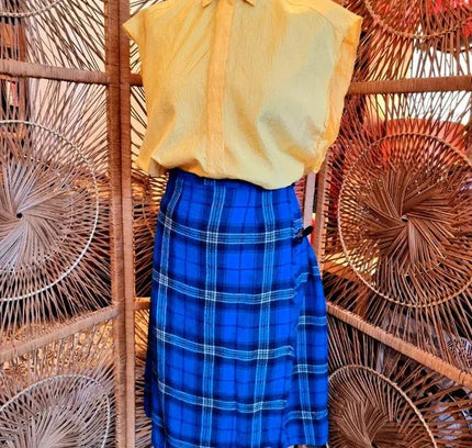 Vintage The Edinburgh Woollen Mill Tartan Kilt Skirt - Yatva