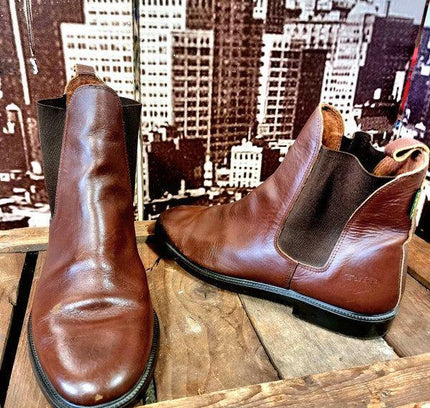 Vintage Tuffa Leather Ankle Boots - Yatva