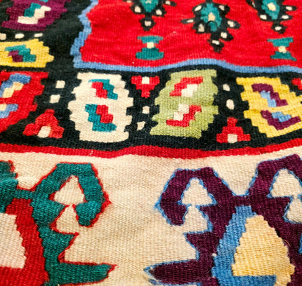 Vintage Turkish Serbian Wool Kilim Pirot Rug - Yatva