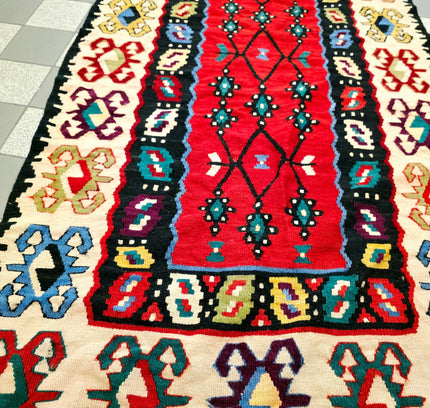 Vintage Turkish Serbian Wool Kilim Pirot Rug - Yatva