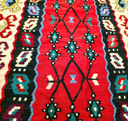 Vintage Turkish Serbian Wool Kilim Pirot Rug - Yatva