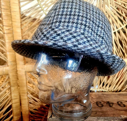 Vintage Tweed Fedora Trilby Hat - Yatva