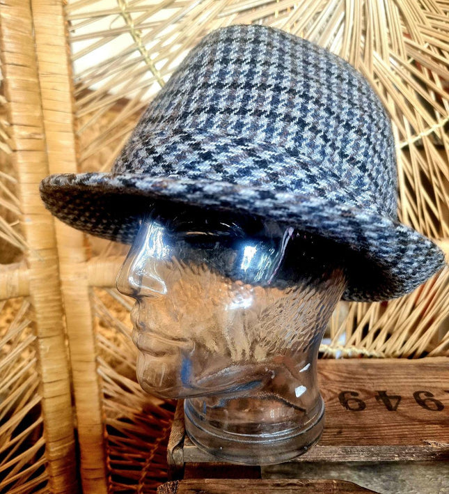 Vintage Tweed Fedora Trilby Hat - Yatva