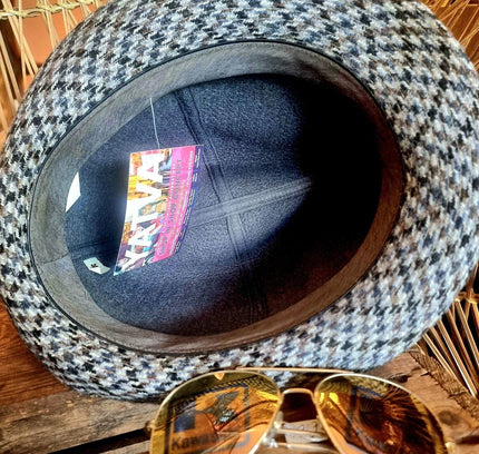 Vintage Tweed Fedora Trilby Hat - Yatva