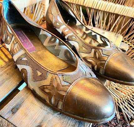 Vintage Van De Poel Van Ruth Flat Shoes - Yatva