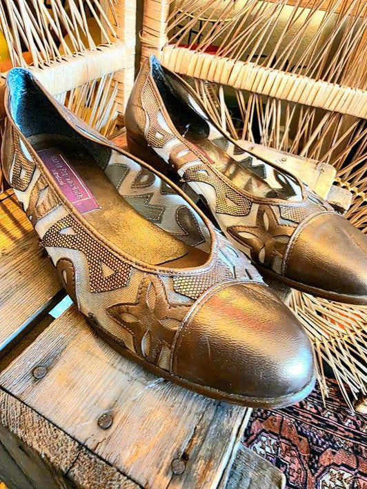 Vintage Van De Poel Van Ruth Flat Shoes - Yatva