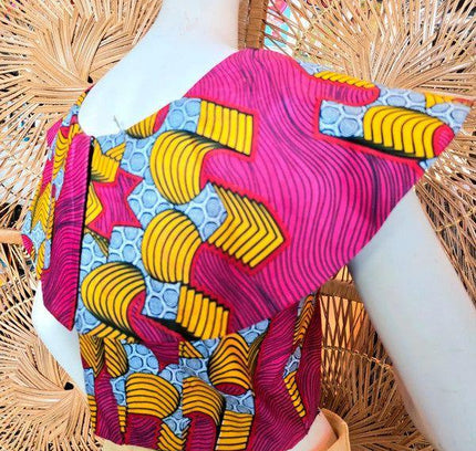 Vintage Vilsco Ankara Print Crop Top - Yatva