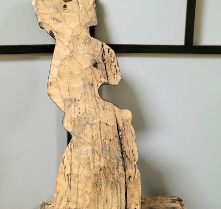 Vintage Vintage African Hand-Carved Wood Wall Sculpture – Traditional "Sweet Mother" Tribal Figurine Art - Yatva