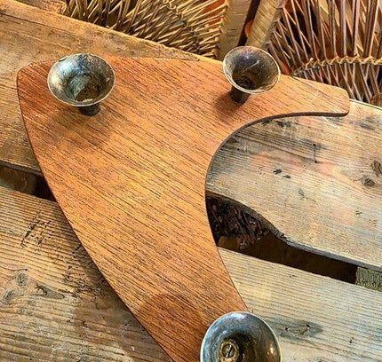 Vintage Wooden Candle Holder - Yatva