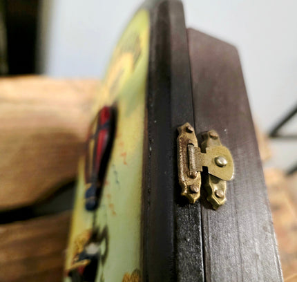 Vintage Wooden Key Box Cabinet – Geo Blunts Balloon Flight Richmond 1816 - Yatva