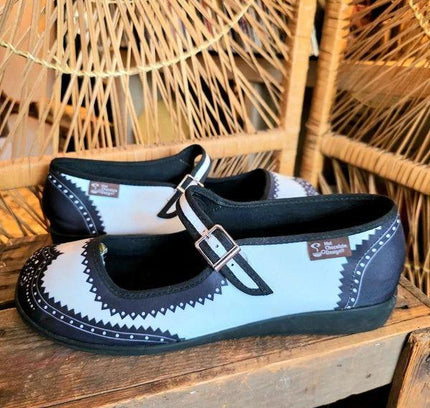 Vintage Y2K Hot Chocolate Design Ballerina Shoes - Yatva