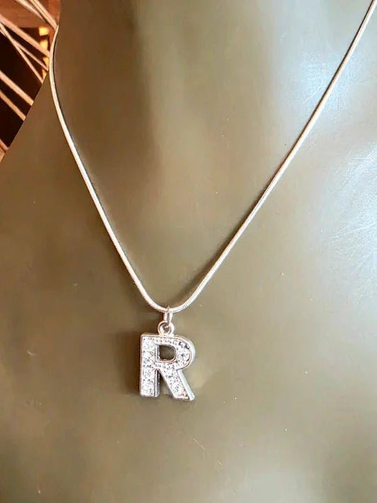 Vintage Y2K Initial R Necklace - Yatva