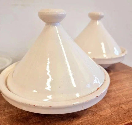 White Ceramic Tajines ( Set of 4) - Yatva