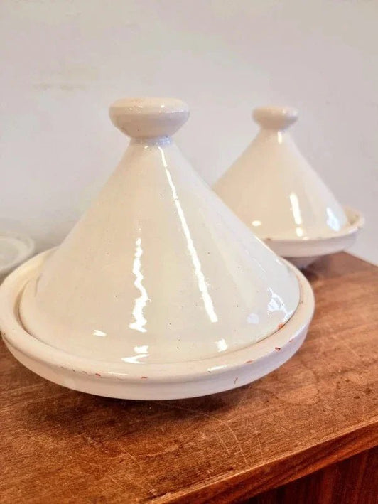 White Ceramic Tajines ( Set of 4) - Yatva