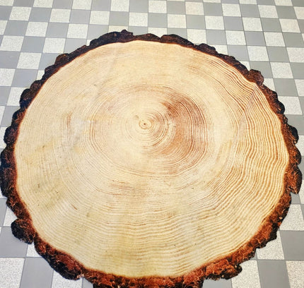Woody Wood Tree Slice Area Rug by YLdesign (185cm) - Yatva