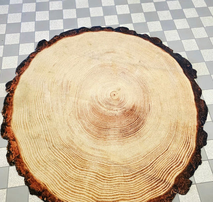 Woody Wood Tree Slice Area Rug by YLdesign (185cm) - Yatva
