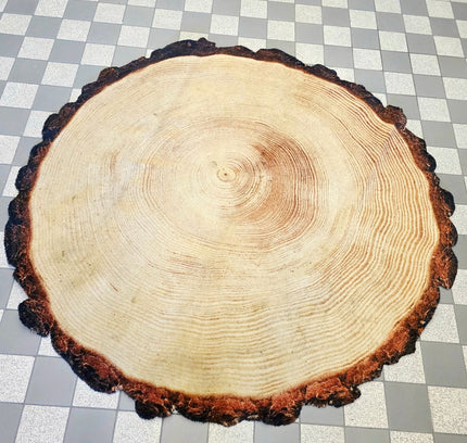 Woody Wood Tree Slice Area Rug by YLdesign (185cm) - Yatva