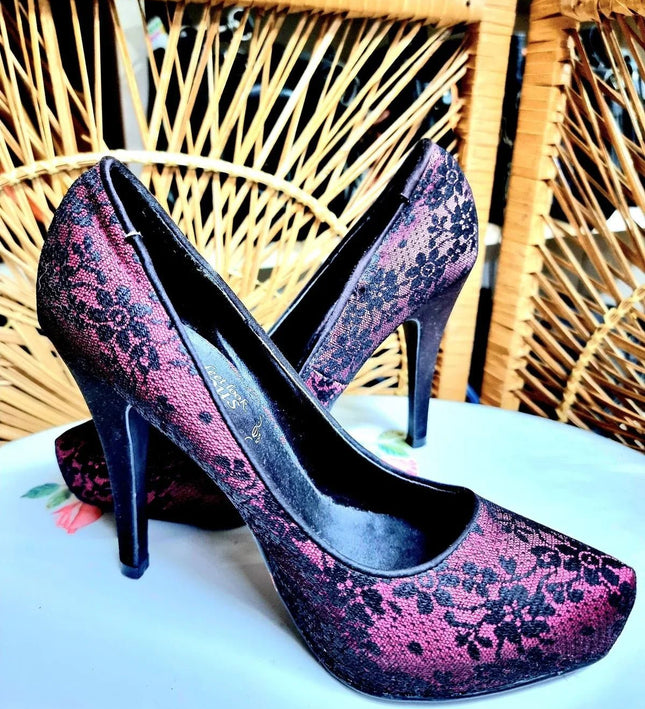 Y2K New Look Lace High heel shoes - Yatva