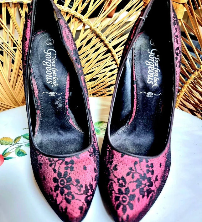 Y2K New Look Lace High heel shoes - Yatva