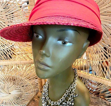 Y2K Seeberger Straw Visor Hat - Yatva