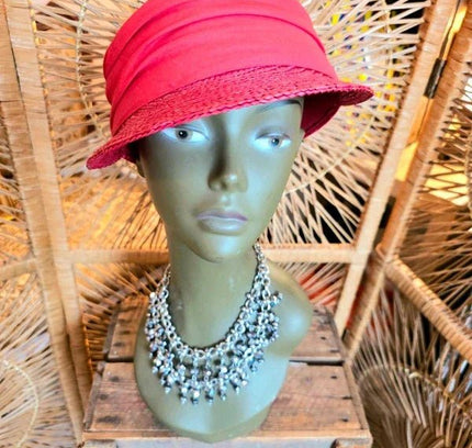 Y2K Seeberger Straw Visor Hat - Yatva