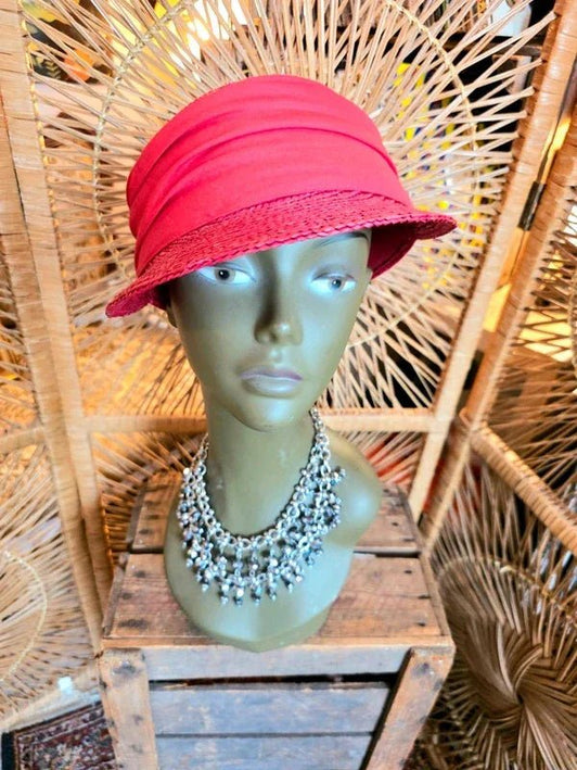 Y2K Seeberger Straw Visor Hat - Yatva