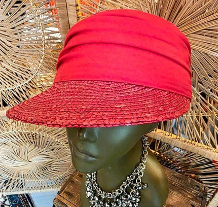 Y2K Seeberger Straw Visor Hat - Yatva