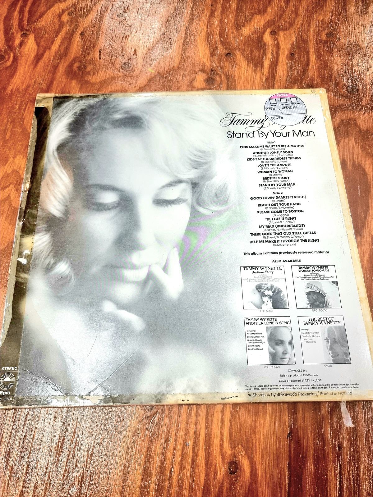 Tammy Wynette – Stand By Your Man Vinyl Record