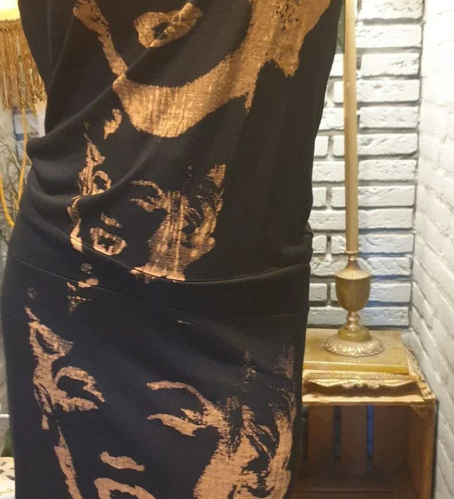 80´s Buddhist & Print Dress - Yatva
