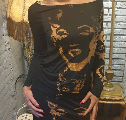 80´s Buddhist & Print Dress - Yatva