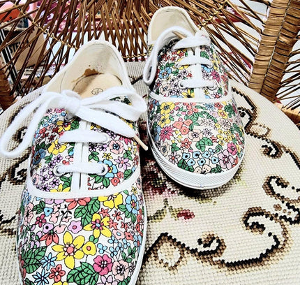 Brand New 1980's Floral Shoes - Yatva