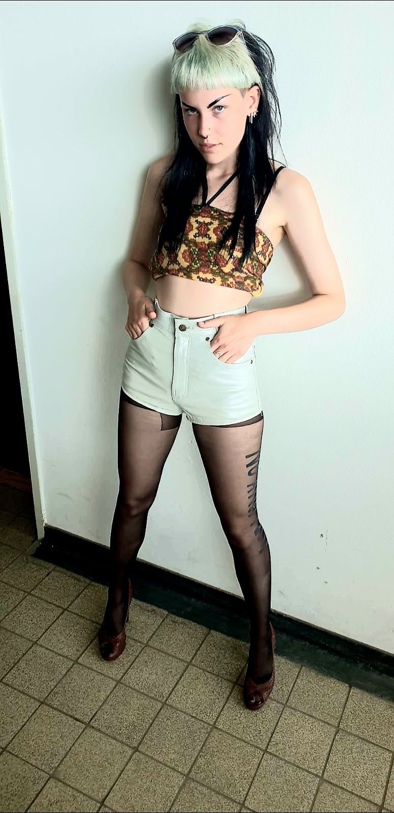 Brand New Leather E-M-Z Biker Shorts