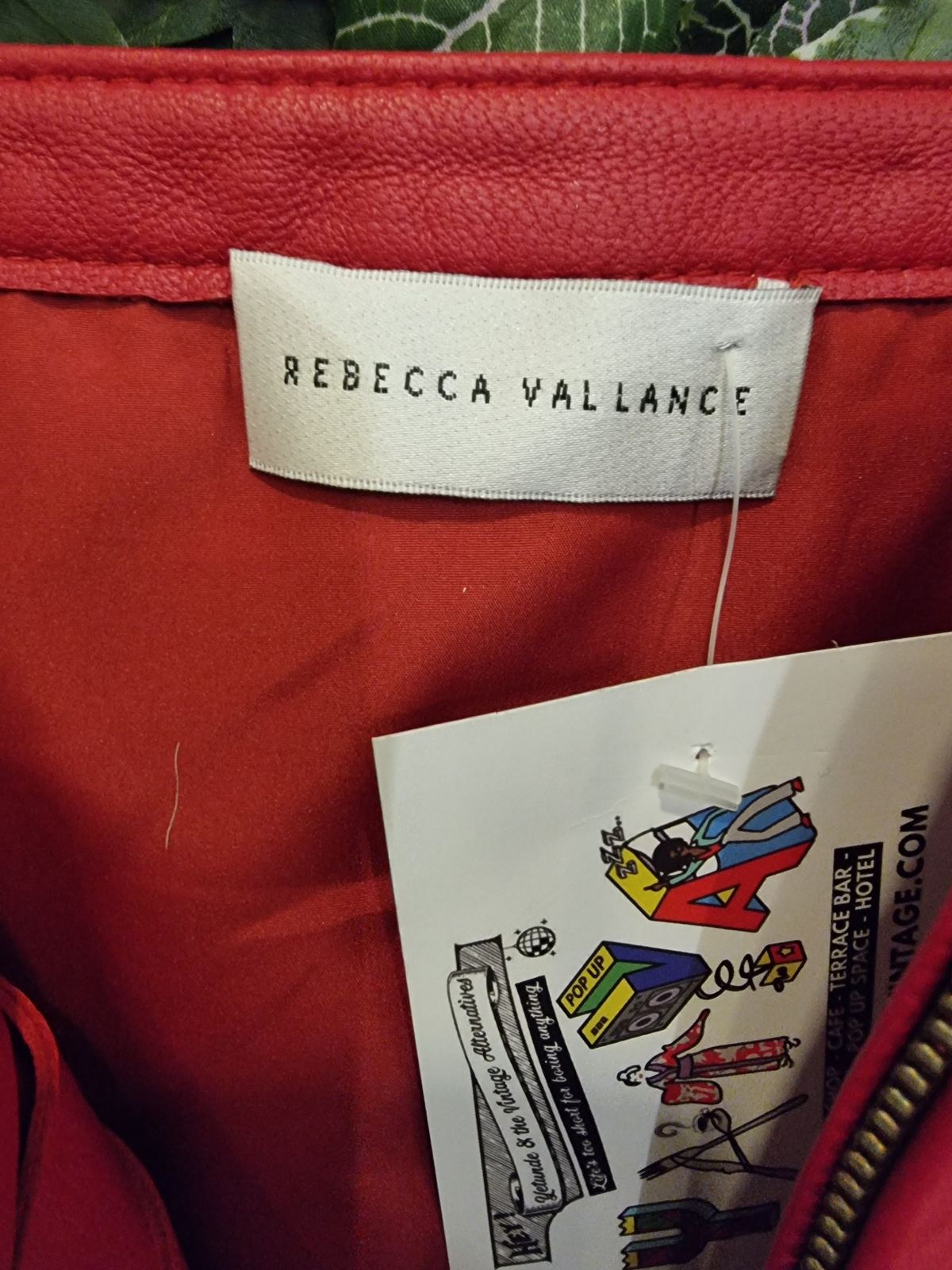 Designer New Rebecca Vallance Leather Skirt