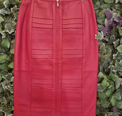 Designer New Rebecca Vallance Leather Skirt - Yatva