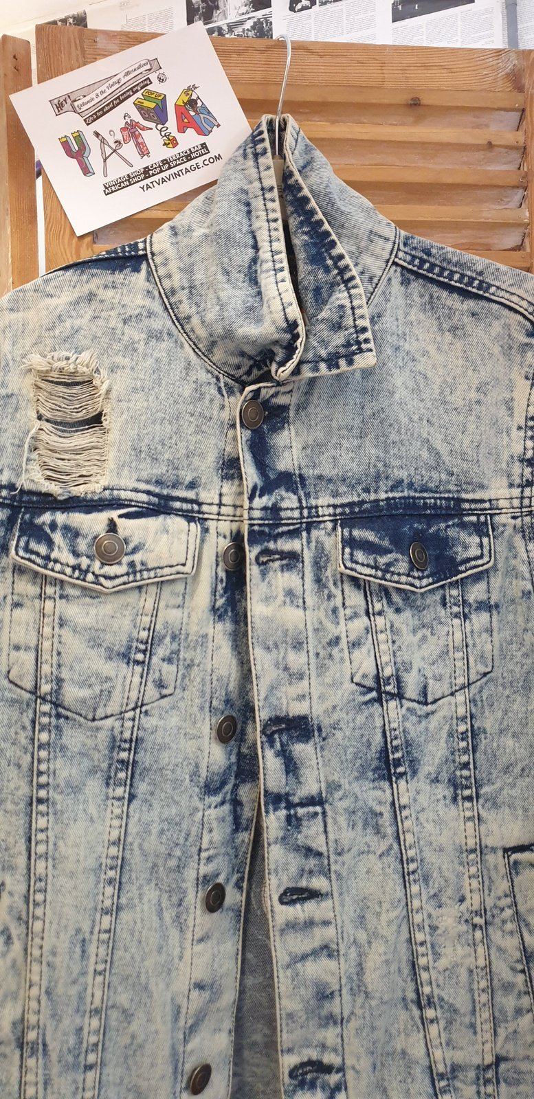 Vintage 1980s Acid Wash Denim Jacket