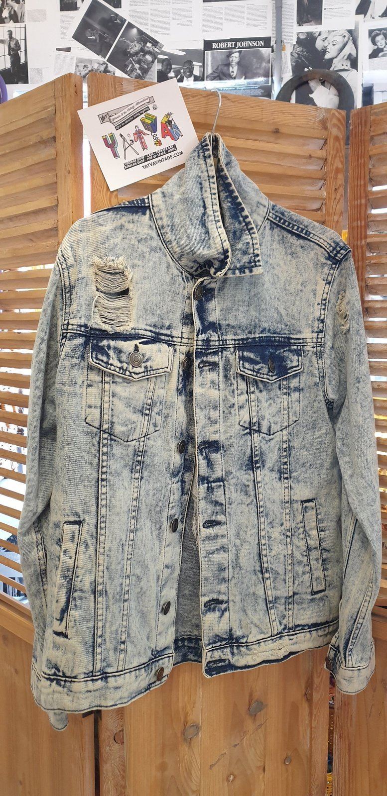 Vintage 1980s Acid Wash Denim Jacket