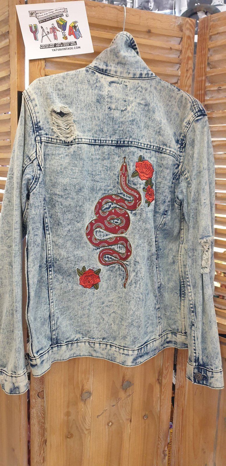 Vintage 1980s Acid Wash Denim Jacket
