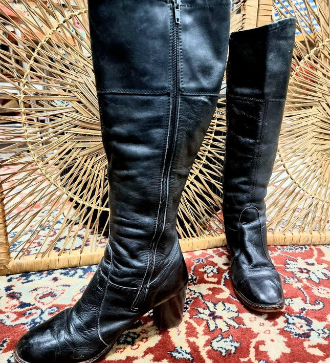 Vintage 70s \ 80s Leather Boots - Yatva