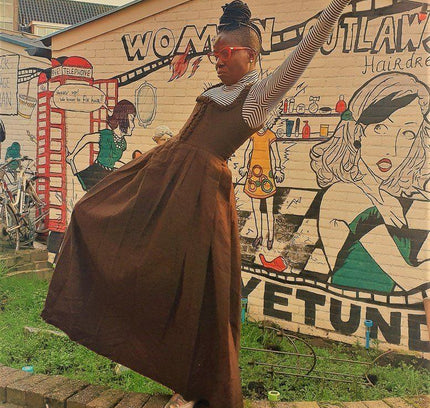 Vintage 70s Drindl Trachter Pinafore Maxi Dress - Yatva