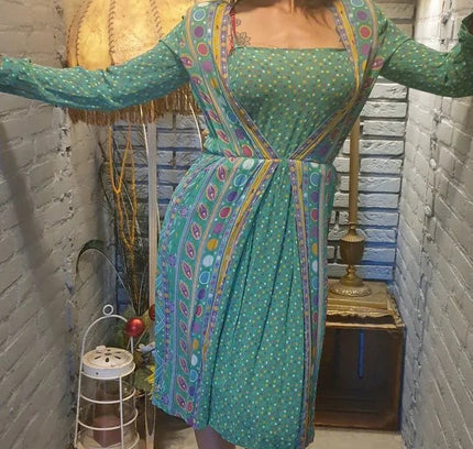 Vintage 70's Faux Wrap Dress - Yatva