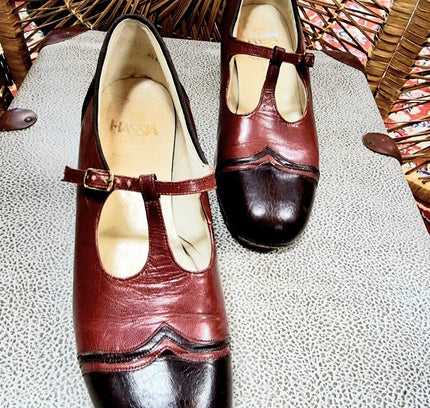 Vintage 70s Hassia Sana Mary Jane Shoes - Yatva