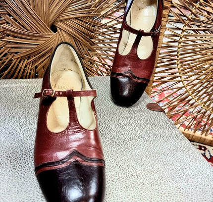 Vintage 70s Hassia Sana Mary Jane Shoes - Yatva