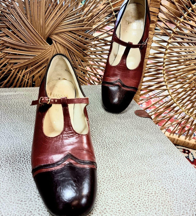 Vintage 70s Hassia Sana Mary Jane Shoes - Yatva